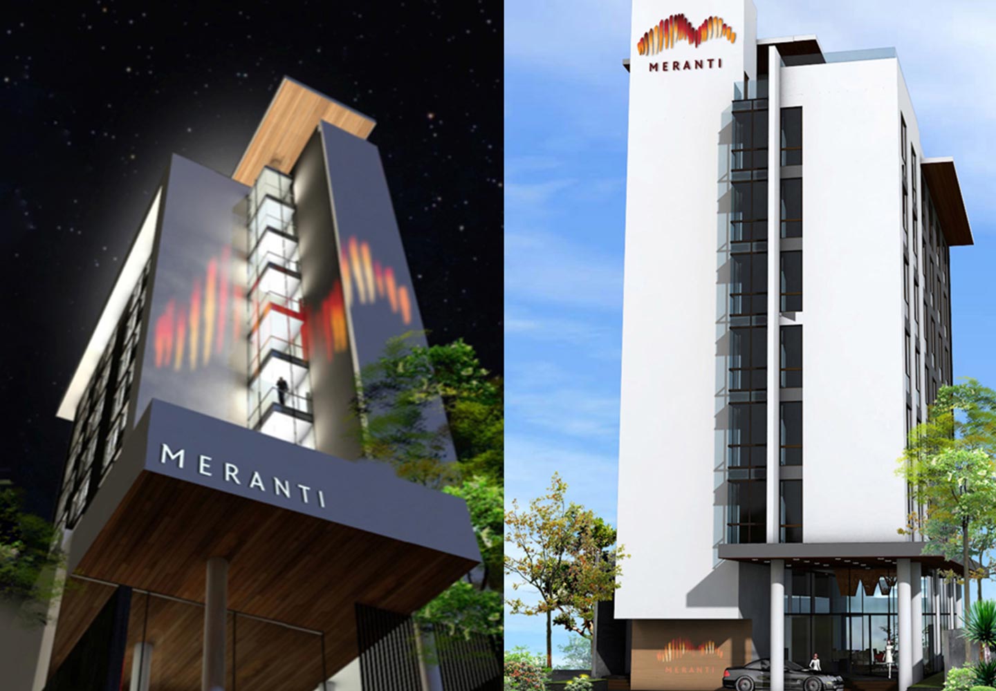 Brand Consultancy in Hospitality Industry. Hotel building for Meranti.