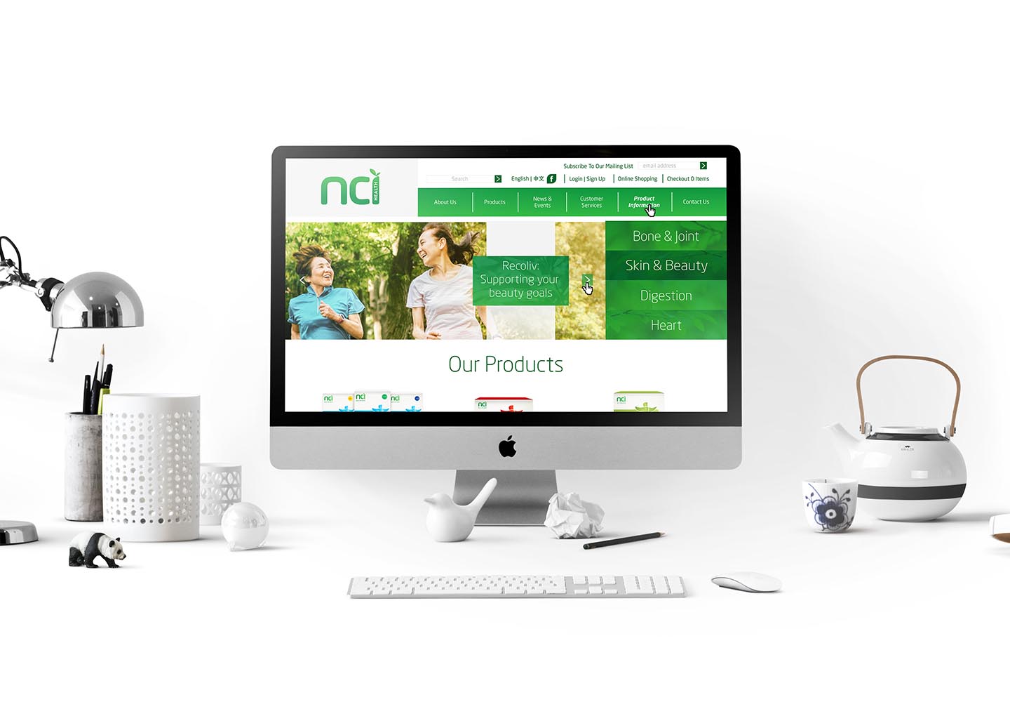 Brand Consultancy in FMCG industry. Website design for NCI.